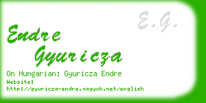 endre gyuricza business card